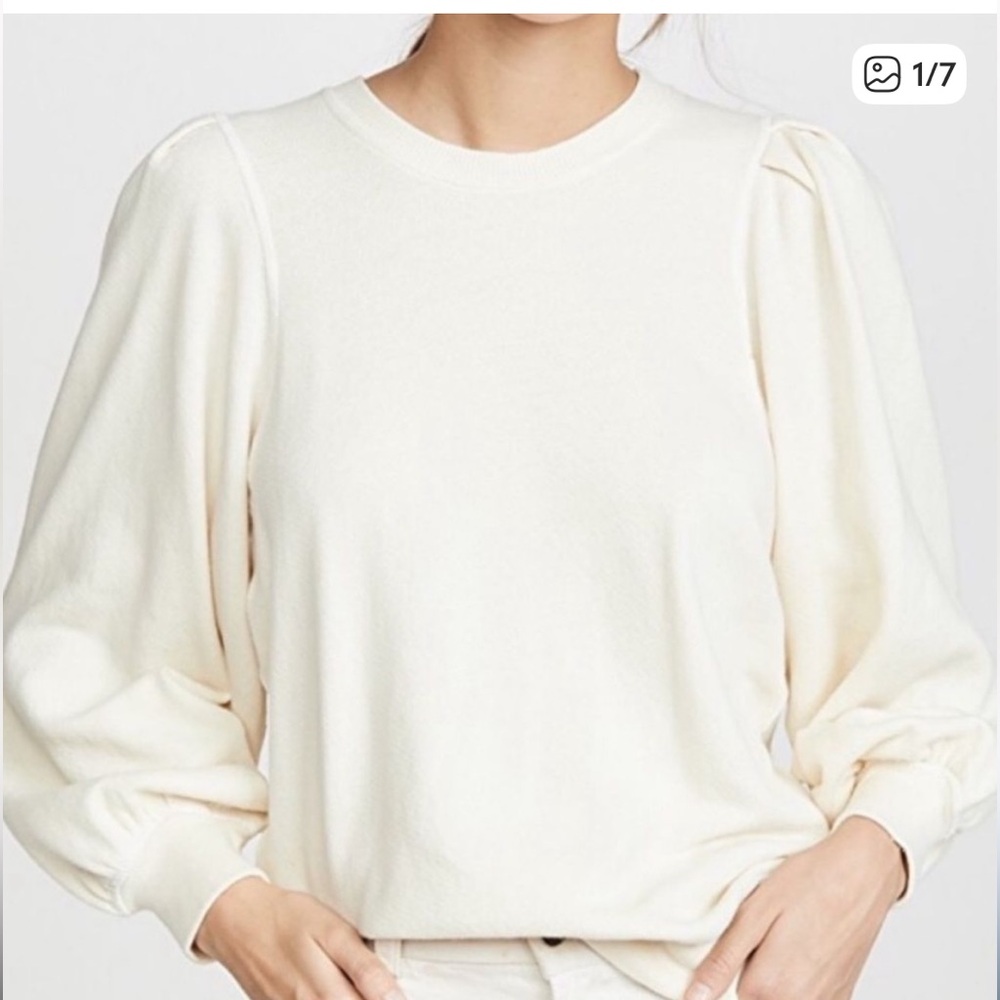 EUC The Great Pleat Puff Sweatshirt Sz 0/XS